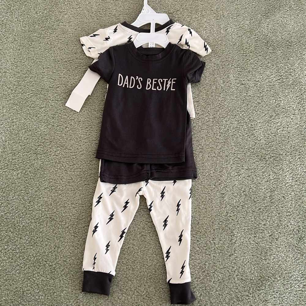 Tahari Boys 4 Piece Short Sleeve Pajama Set 12 months